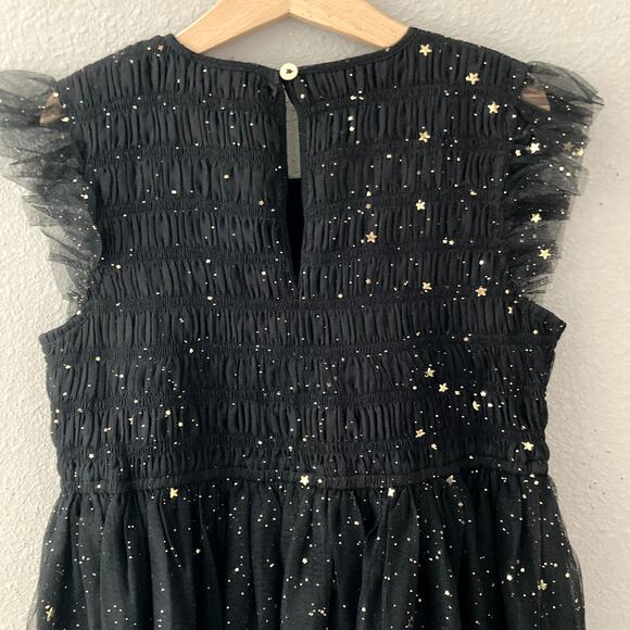 Crewcuts J. Crew Star Flutter-Sleeve Dress - Metallic Foil - Black Gold - 10 - Picture 5 of 7